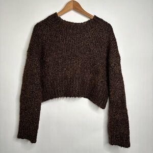 Banana Republic Brown Cropped Knit Sweater